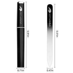 SEPHANNA glass nail file double-sided blue ideal for natural and acrylic nails