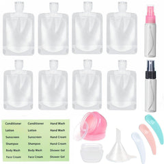 SEQUHITKU 17-pack leak-proof travel pouches for secure liquids during flights