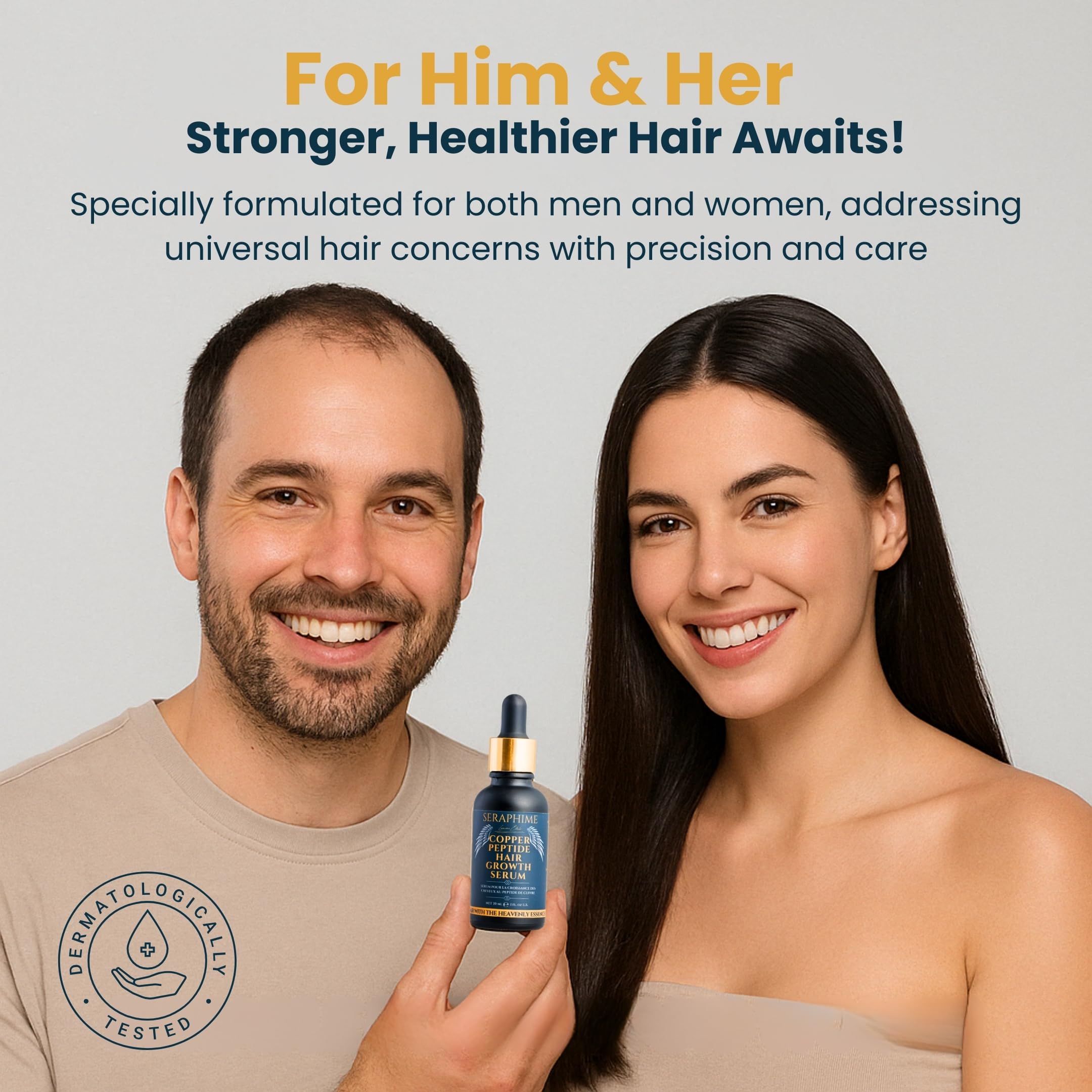 Seraphime saw palmetto density focus for fuller-looking hair.