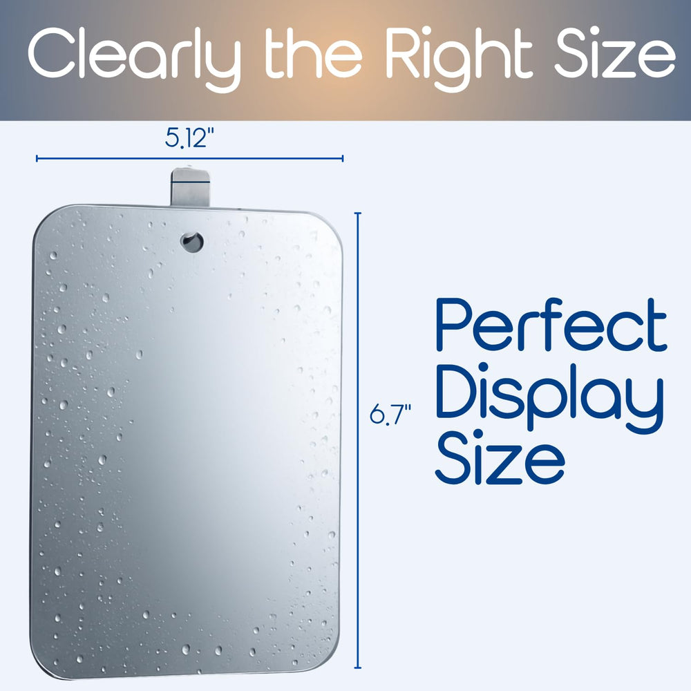 SereniBath mirror install is quick with a simple hook setup