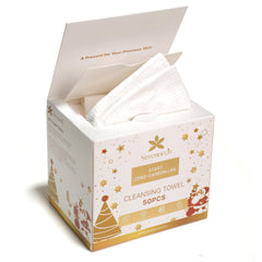 Serenorch Christmas disposable face towels XL box demonstrates gift-ready packaging and premium quality.