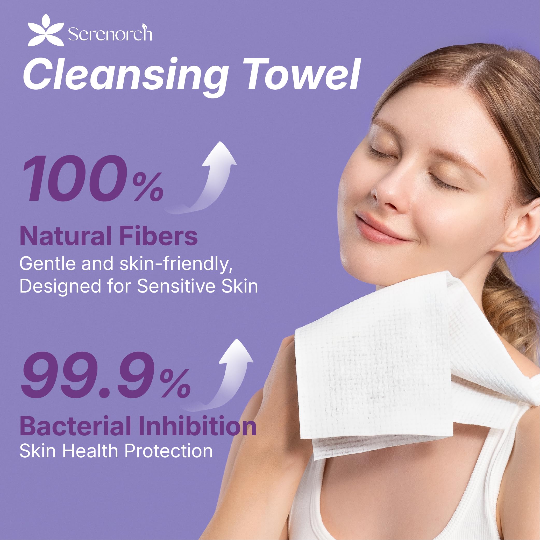 Serenorch: toallitas secas desechables biodegradables para rostro, uso cómodo.