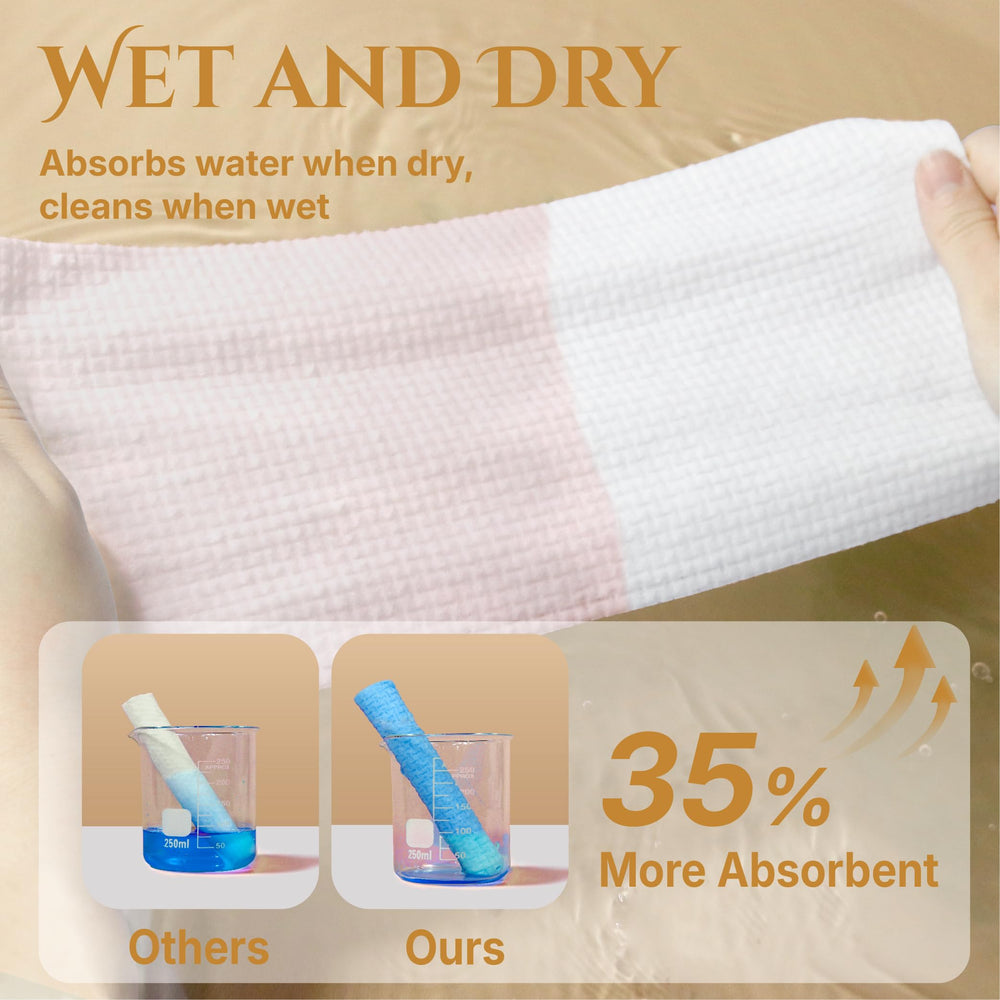Versatile dry-wet use supports daily skincare and quick cleanups.
