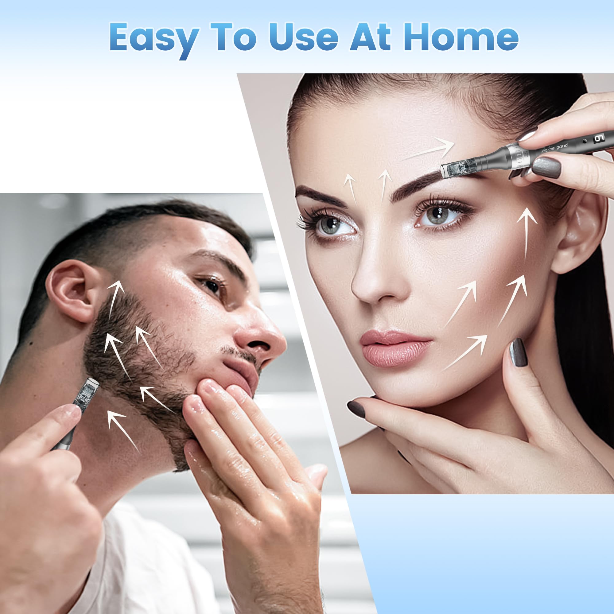 Sergand microneedle roller suitable for both men and women.
