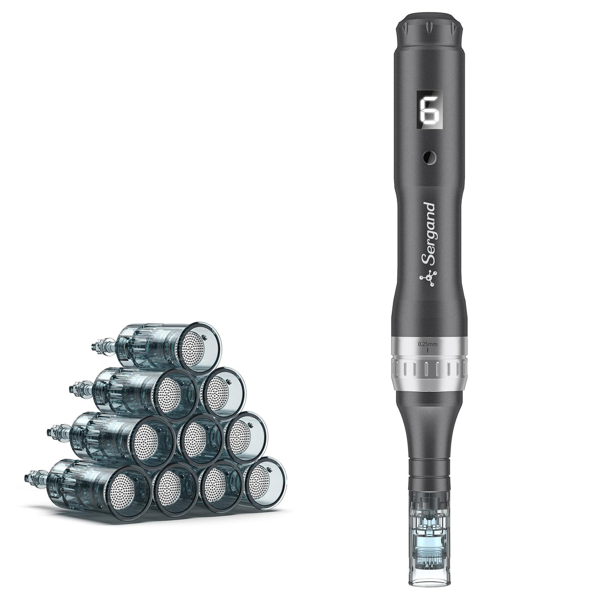 Sergand microneedle derma roller pen for home use, precise at-home skin sessions.