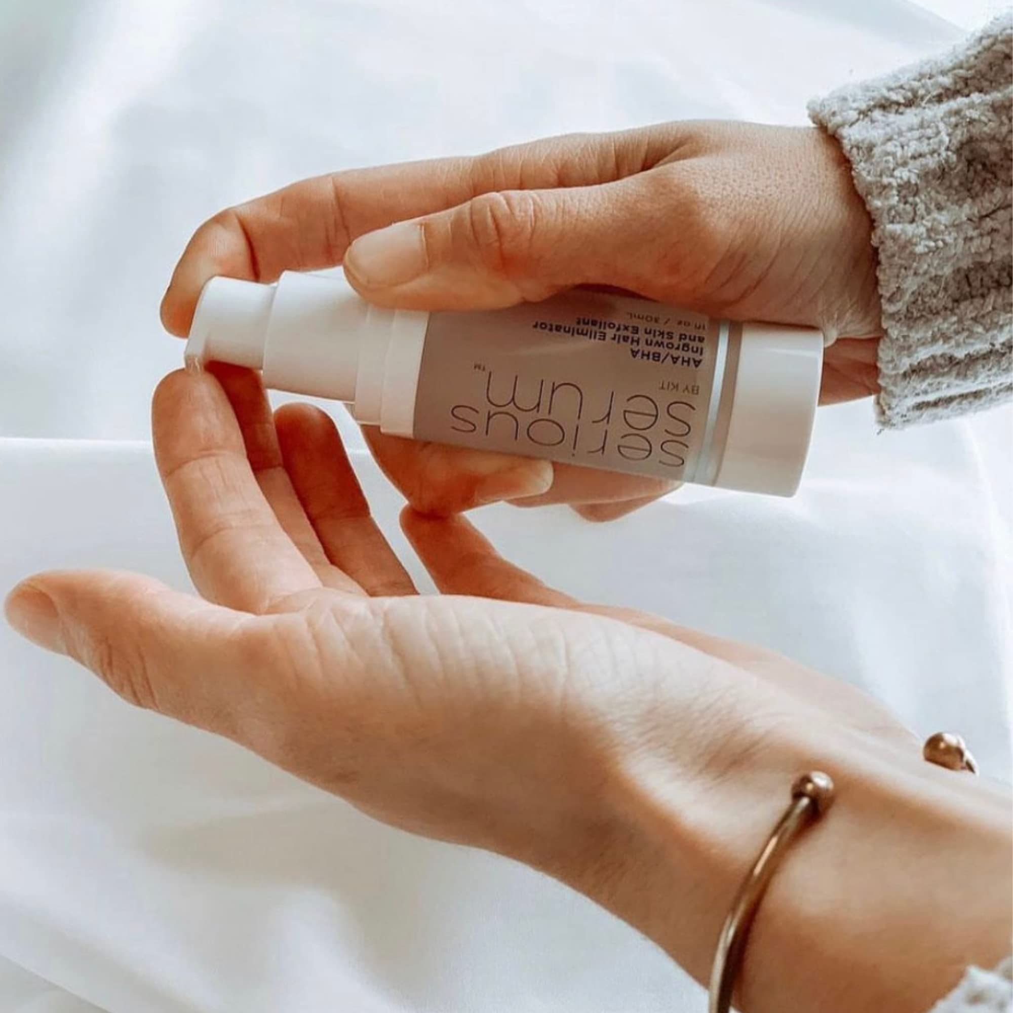 Application on the face suggesting daily usage for smoother skin