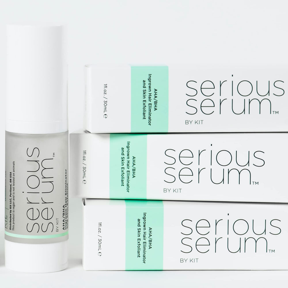 Serious Serum pump in use for easy post-shave care