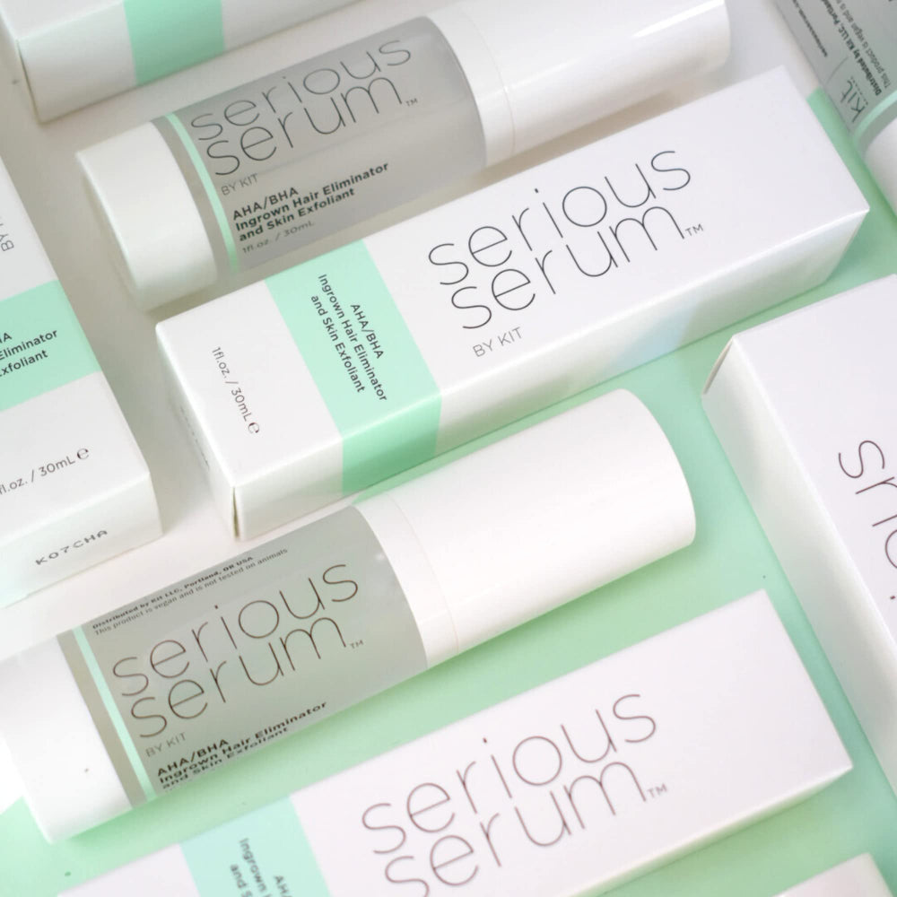 Product positioned to reduce razor bumps in use