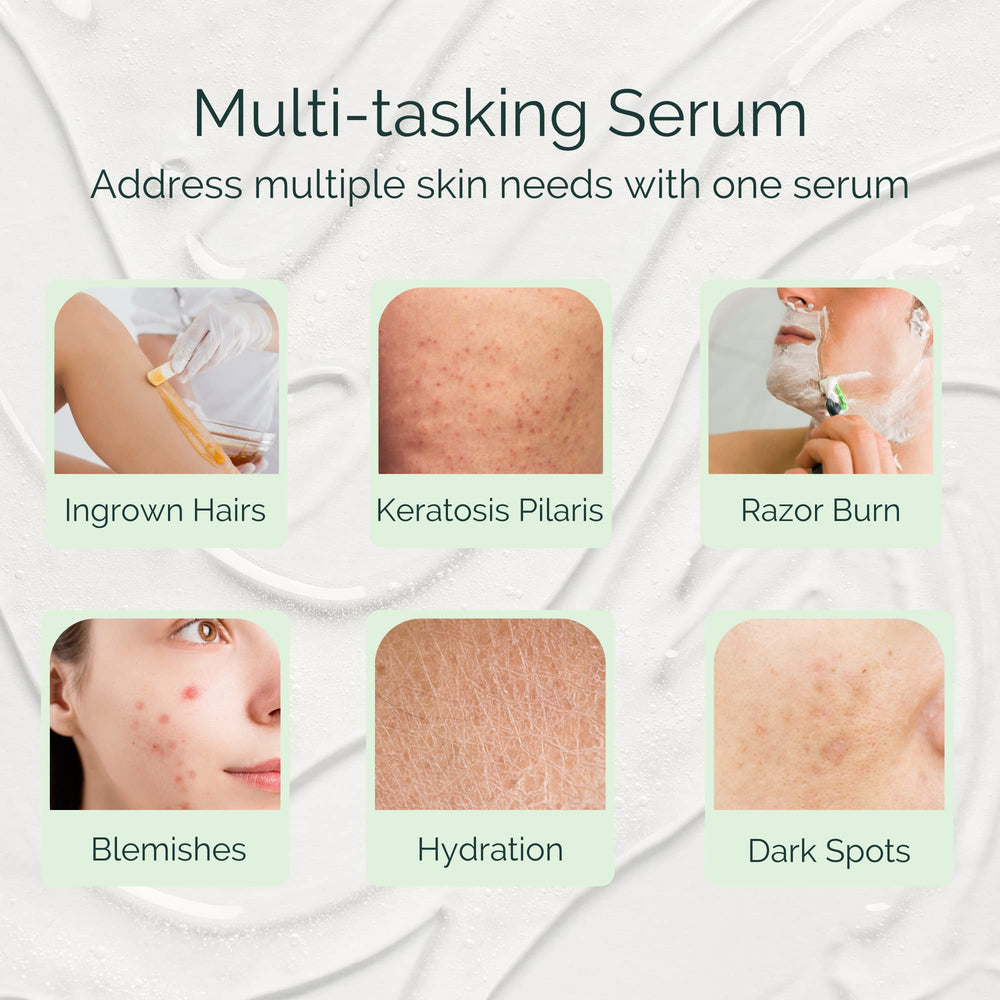 Close-up of serum texture highlighting gentle exfoliation