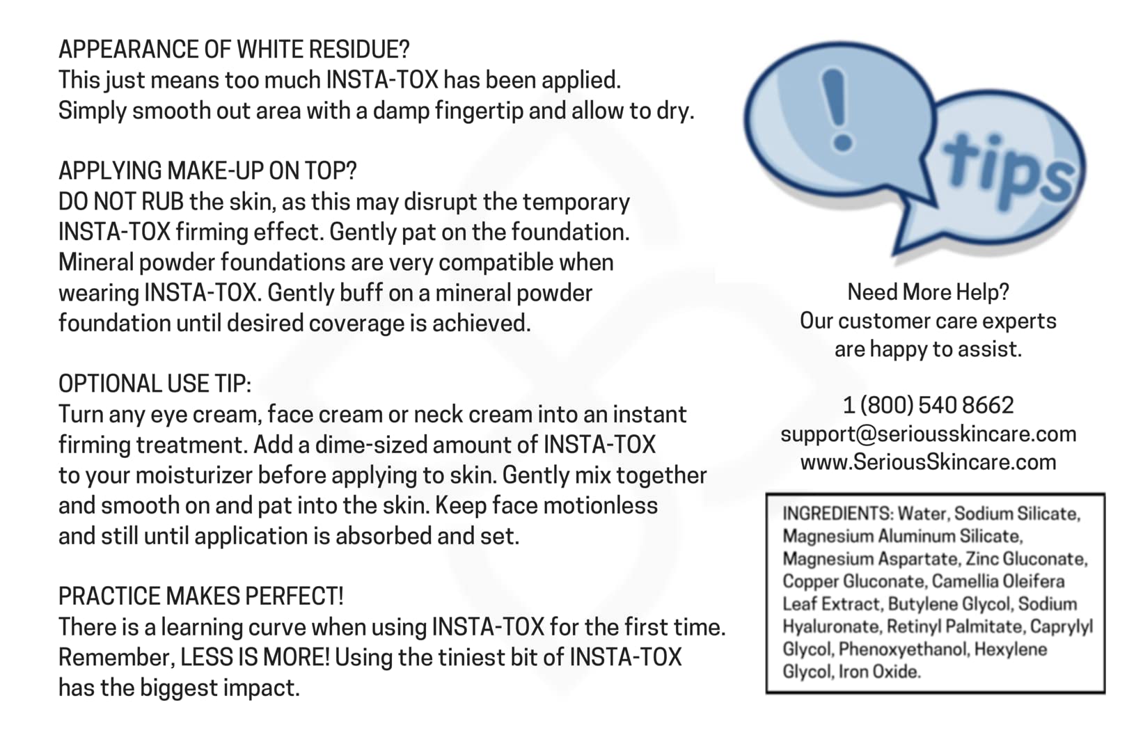 Packaging image of Serious Skincare INSTA-TOX 2-pack