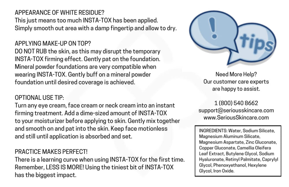 Packaging image of Serious Skincare INSTA-TOX 2-pack
