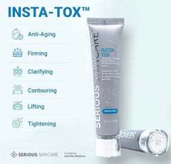Serious Skincare INSTA-TOX serum being applied for immediate tightening on the skin
