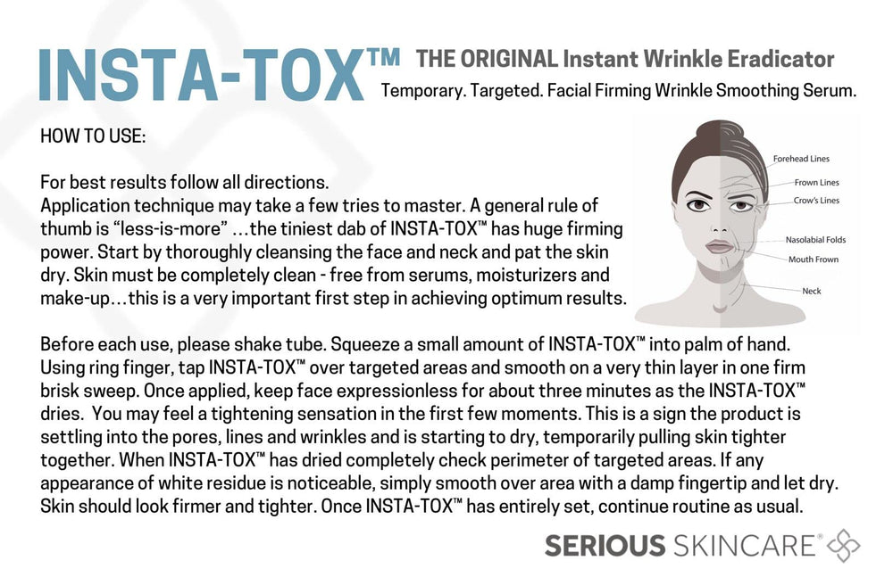 Shake-before-use cue for proper INSTA-TOX technique