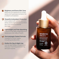 Close-up texture of Sesderma AZELAC RU liposomal serum on skin