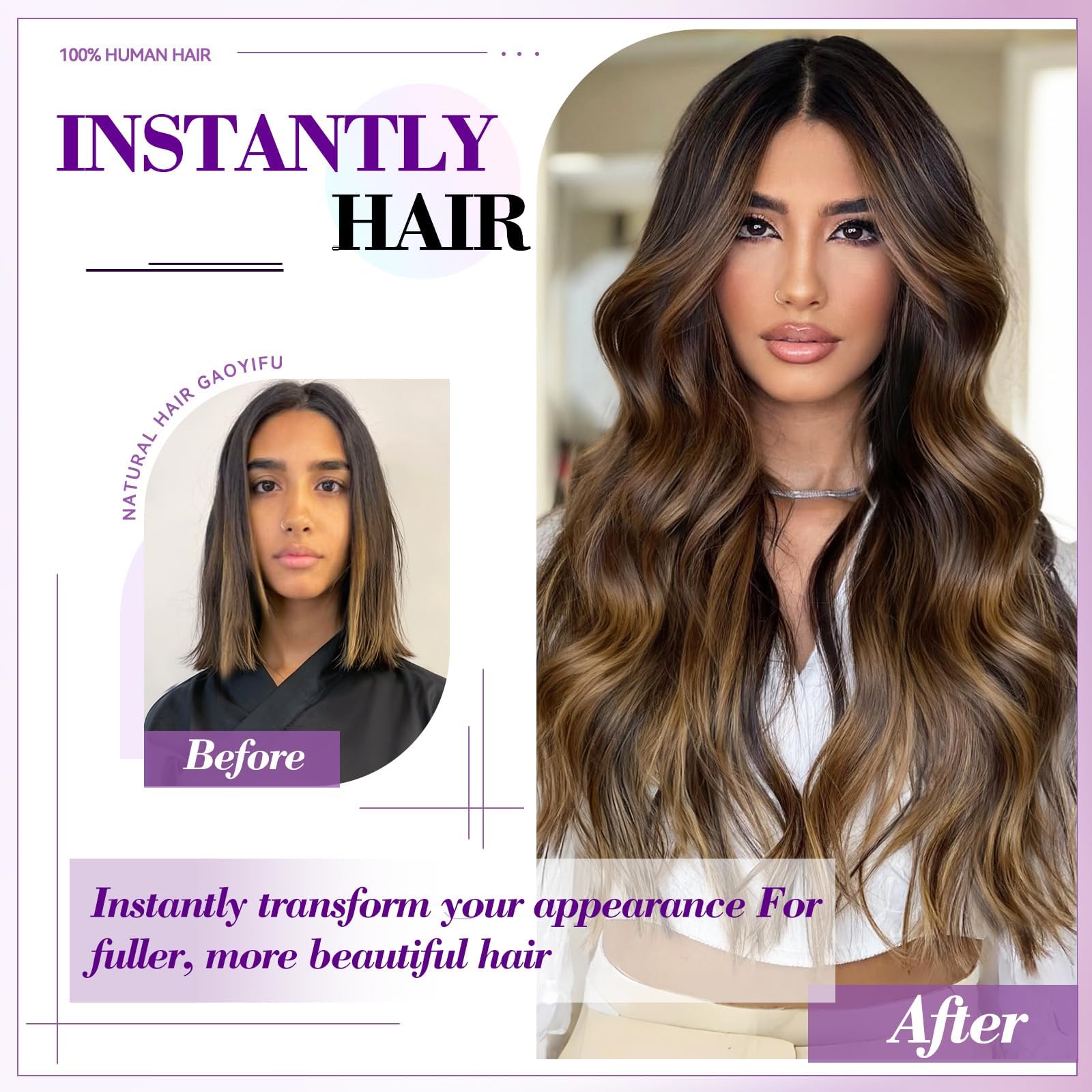 Setible balayage black brown highlight adds natural sun-kissed dimension.