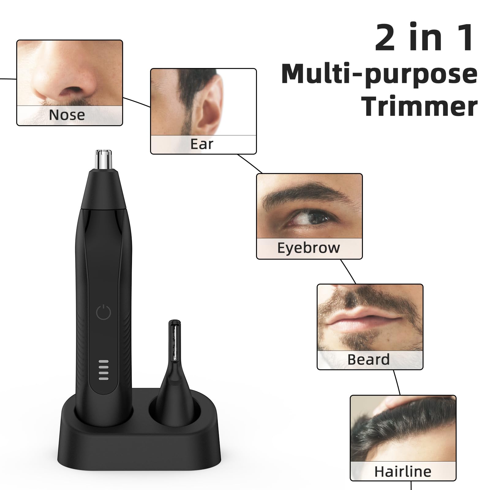 Setonia hypoallergenic stainless steel head protecting sensitive skin during trimming.