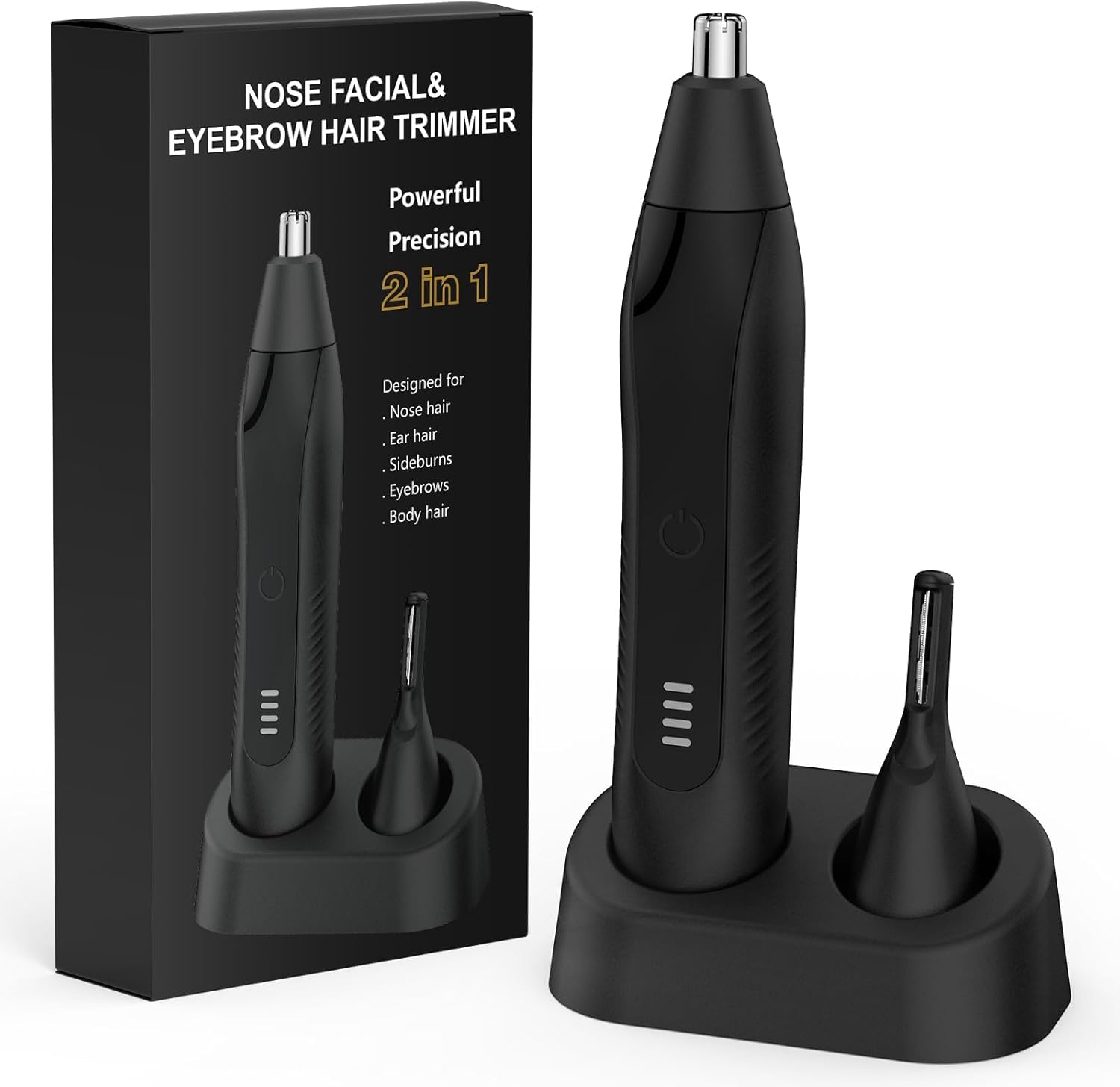 Setonia nose hair trimmer dual-edge blades close-up for painless grooming.