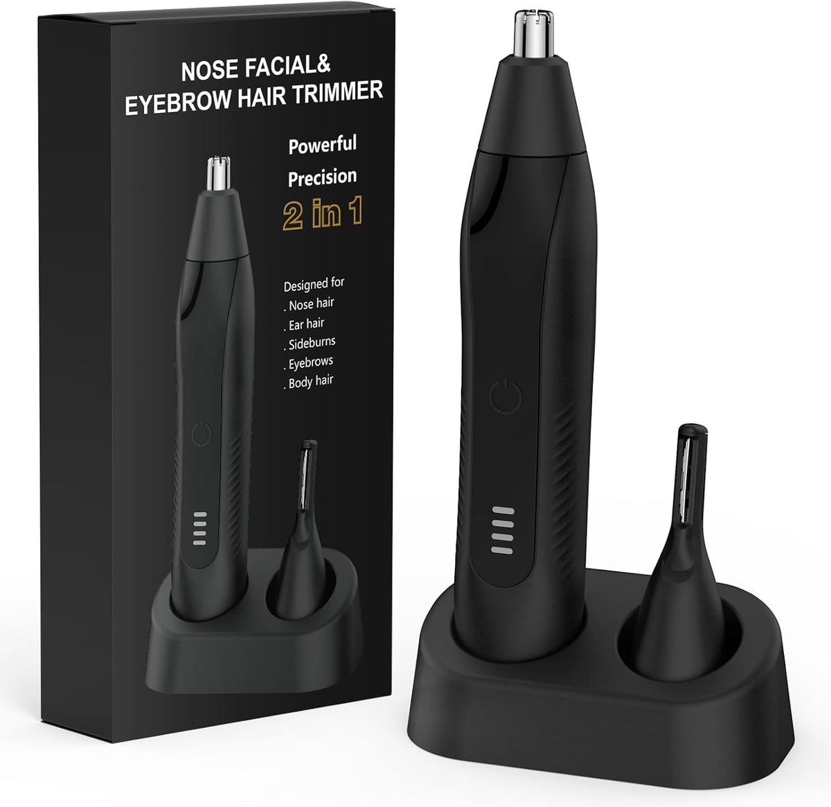 Setonia nose hair trimmer dual-edge blades close-up for painless grooming.