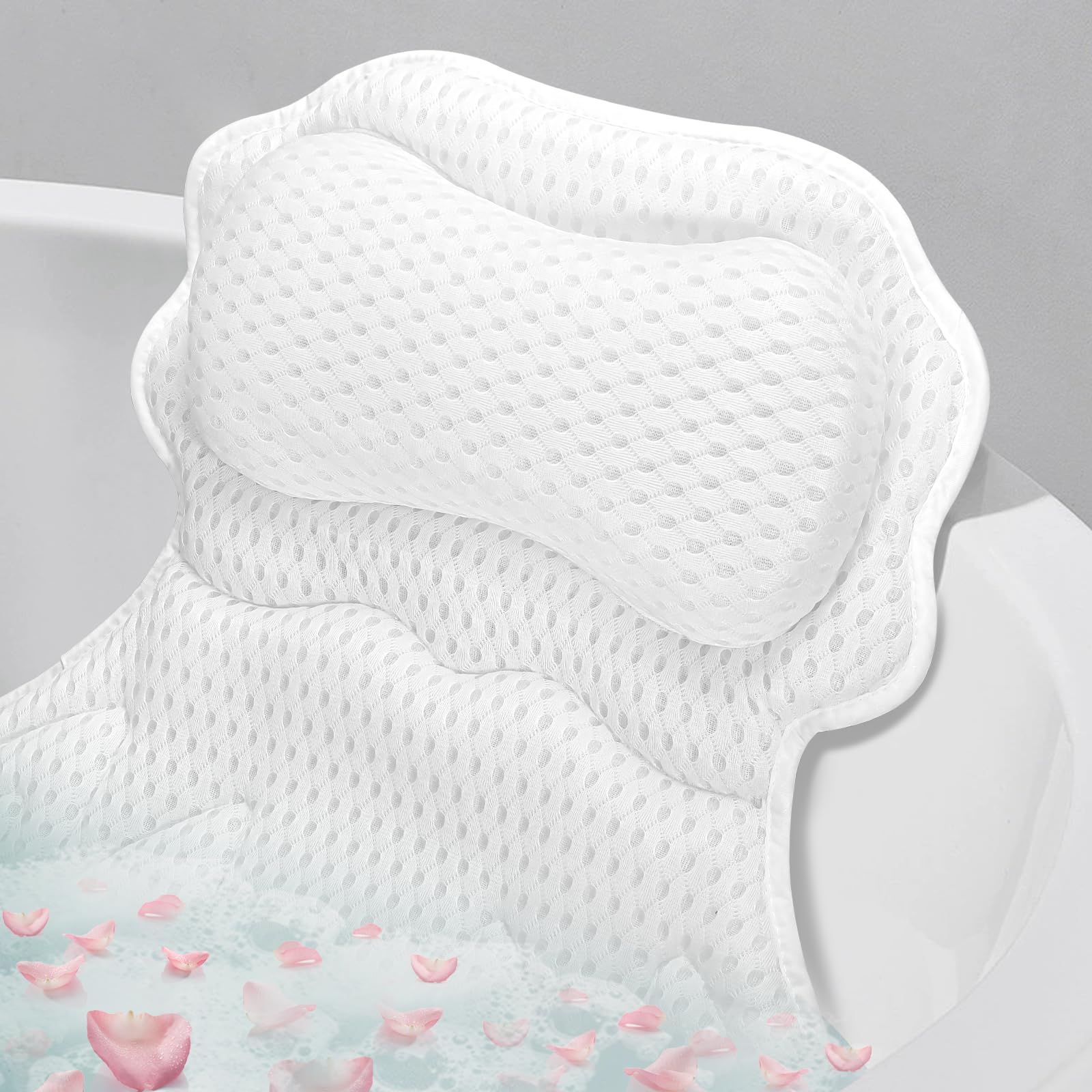 SetSail almohada de baño para cabeza y cuello, soporte ergonómico durante el baño.
