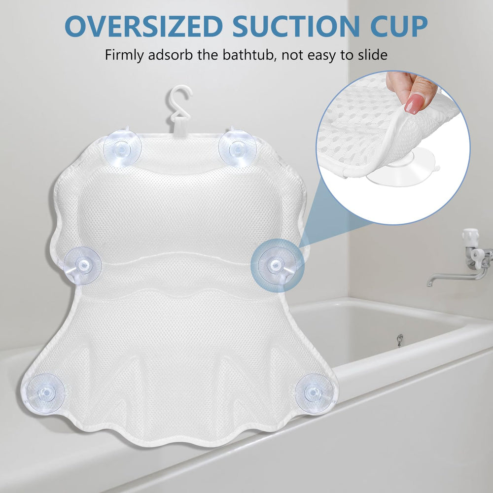 SetSail almohada de baño ofrece respaldo suave para espalda y hombros.