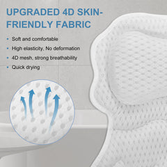 SetSail almohada de baño con succión fuerte mantiene la almohada en su lugar.