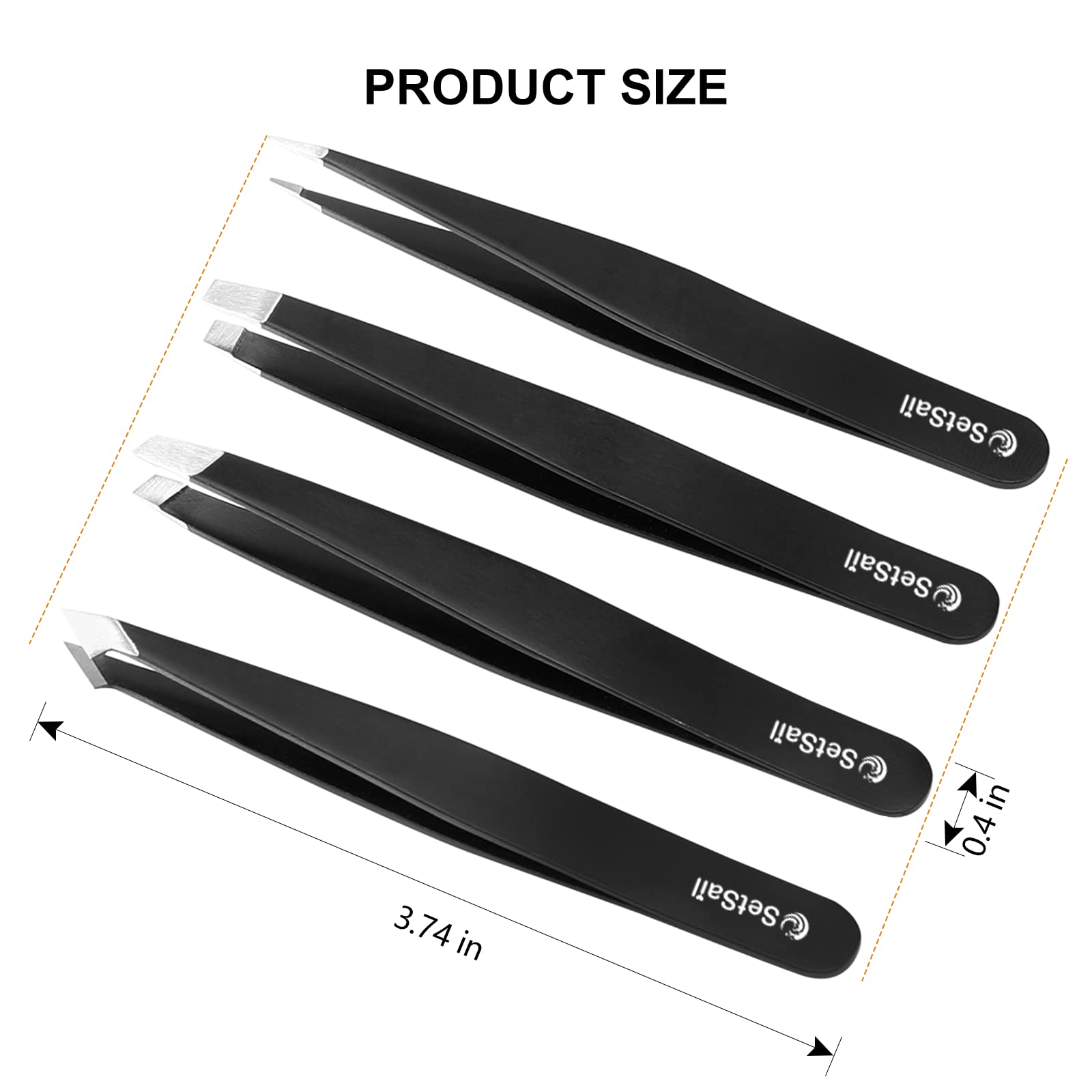 SetSail slant tweezers offer broad coverage for shaping eyebrows with steady control.