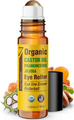Seven Minerals Aceite Castor Roller Ojos, aplicación suave para una mirada fresca.
