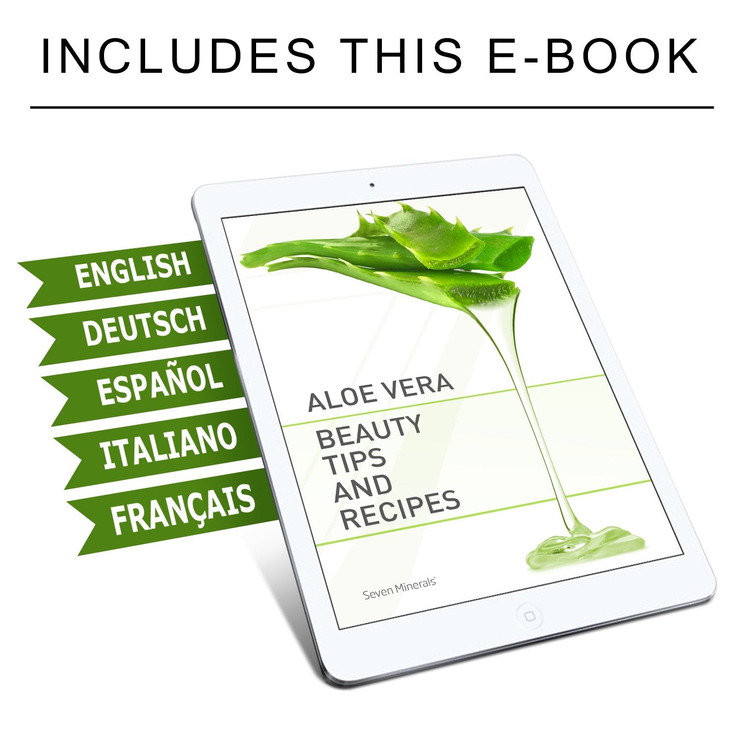 Seven Minerals Aloe Gel: vegano y sin fragancia, ideal para piel sensible.