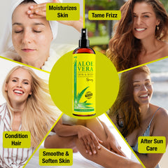 Seven Minerals Aloe Vera Spray cuerpo, hidratación ligera de rápida absorción