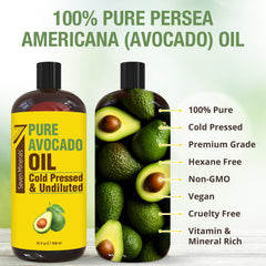 Seven Minerals avocado oil pour shows texture for DIY skincare.