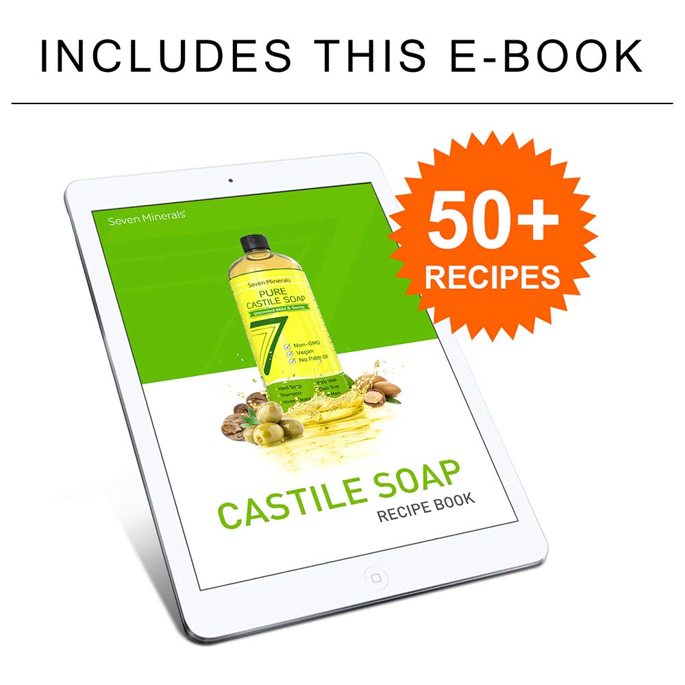 Seven Minerals Castile Soap DIY recipe book offers ideas for custom cleansers.