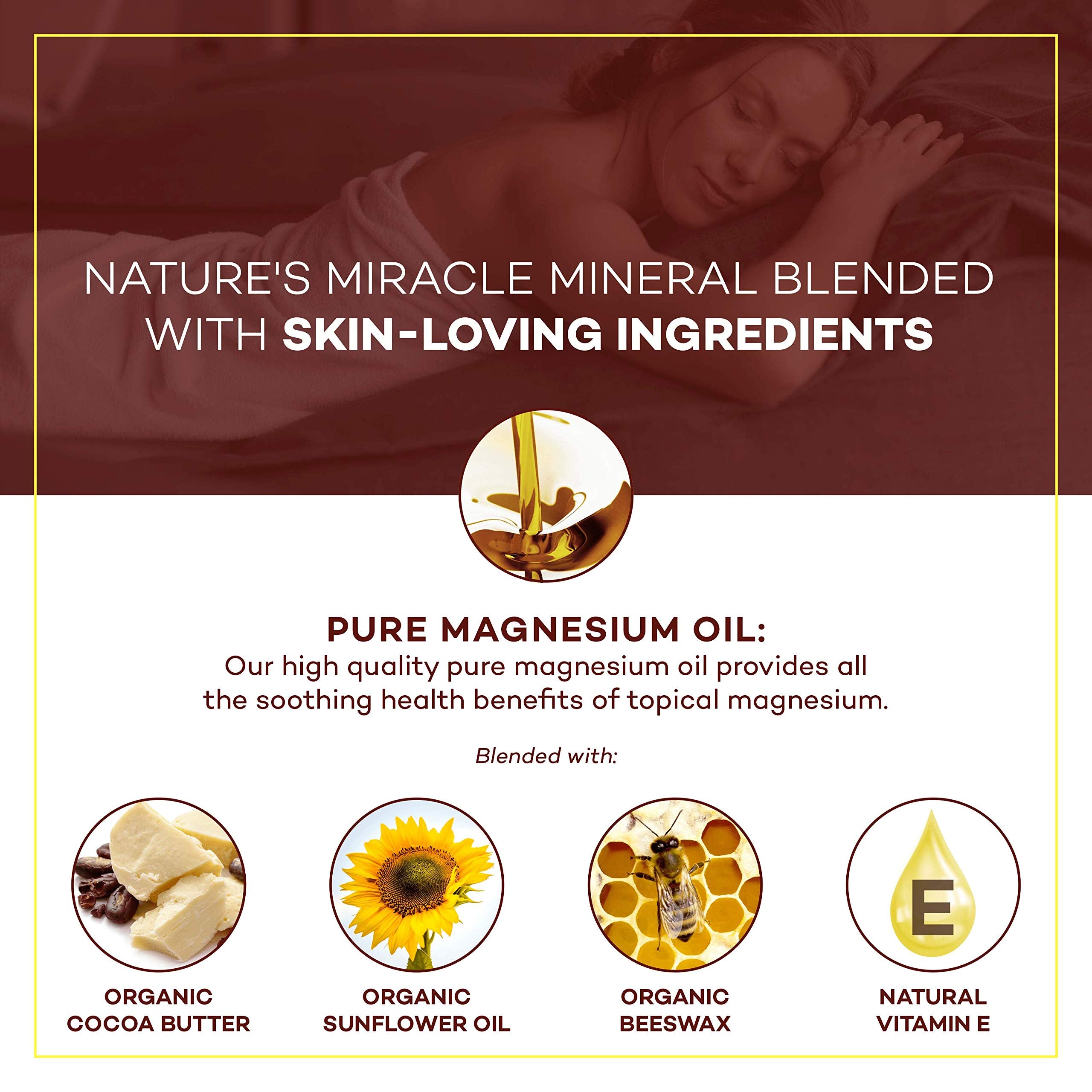 Seven Minerals cocoa butter vitamin E ingredients highlight natural nourishment.