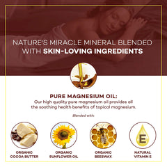 Seven Minerals cocoa butter vitamin E ingredients highlight natural nourishment.