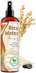 Seven Minerals Large Fermented Rice Water bottle pour for easy scalp hydration.
