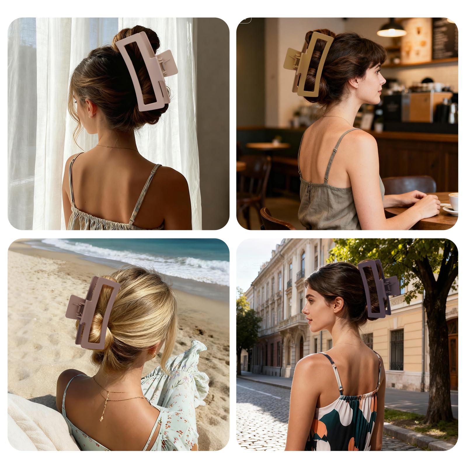 SEVEN STYLE oversized matte clip ideal for full updos and half-up styles.