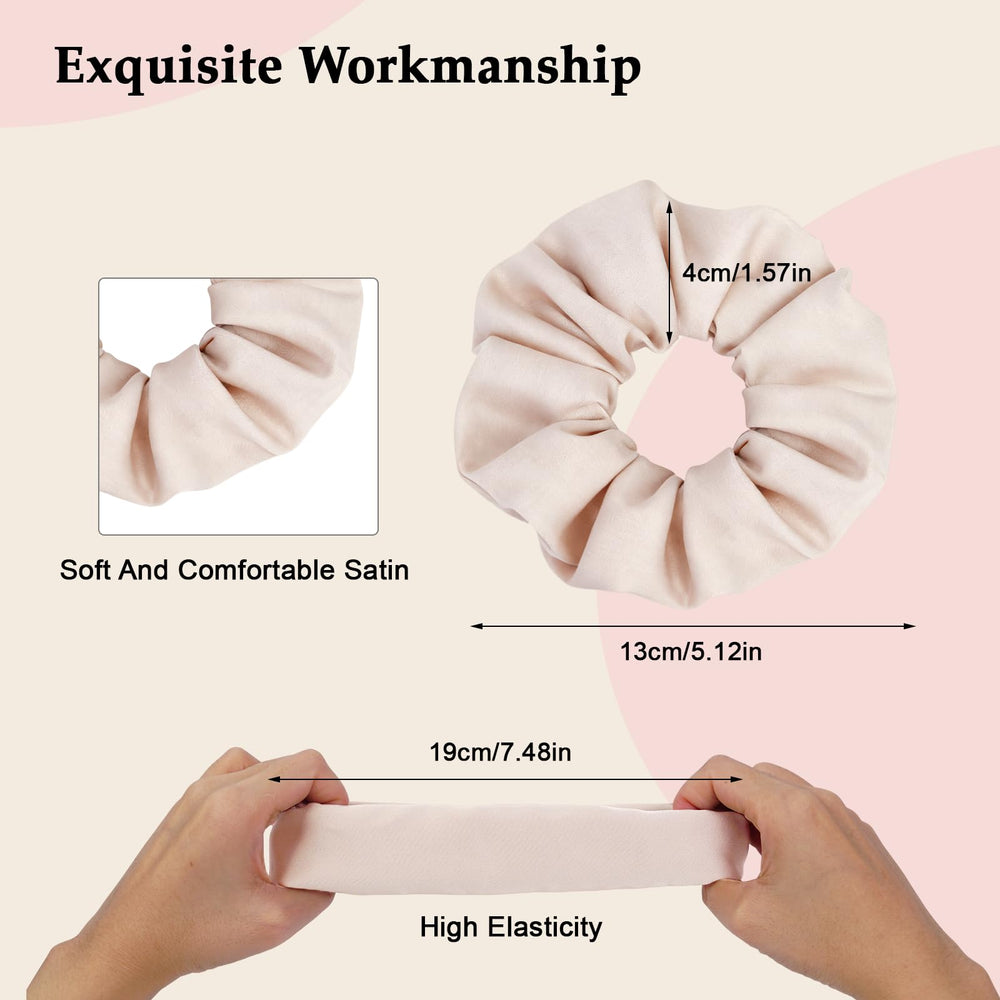SEVEN STYLE satin scrunchies in blonde hair for frizz-free hold
