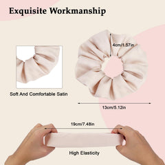 SEVEN STYLE satin scrunchies in blonde hair for frizz-free hold