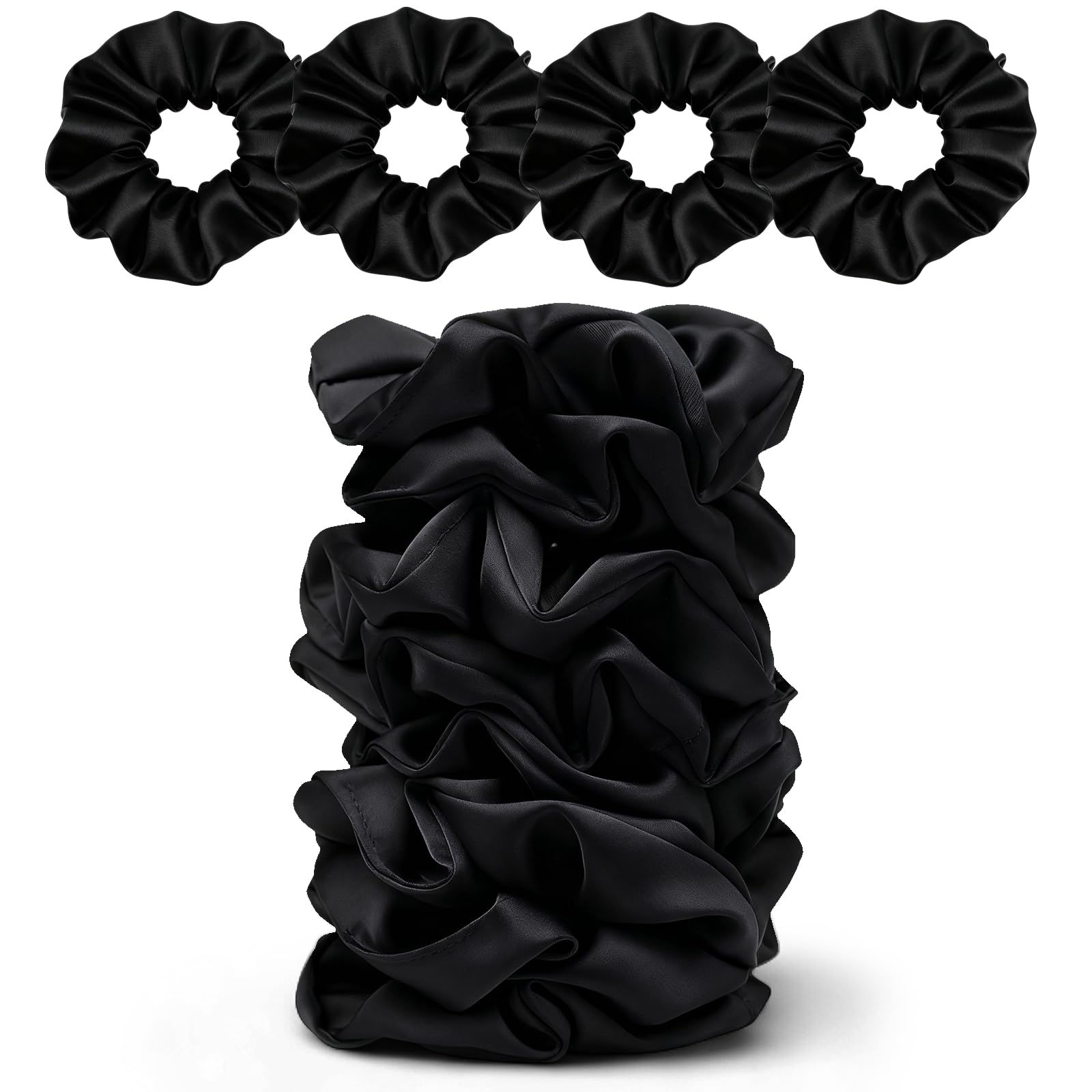 SEVEN STYLE satin scrunchies sleep-friendly option for frizz control.