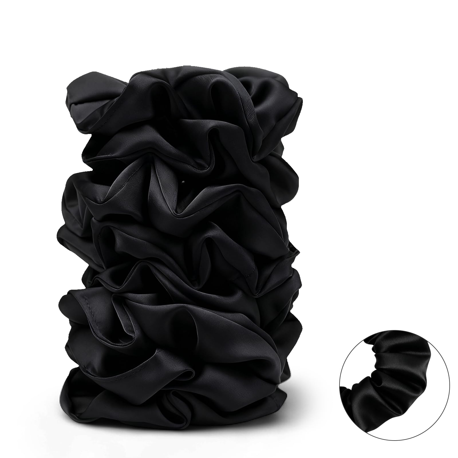 SEVEN STYLE satin scrunchies daily wear complements casual to formal looks.