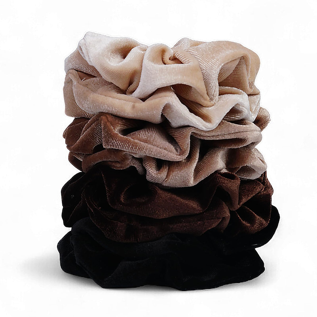 SEVEN STYLE gomas velvet negro: textura suave para uso diario sin marcas.