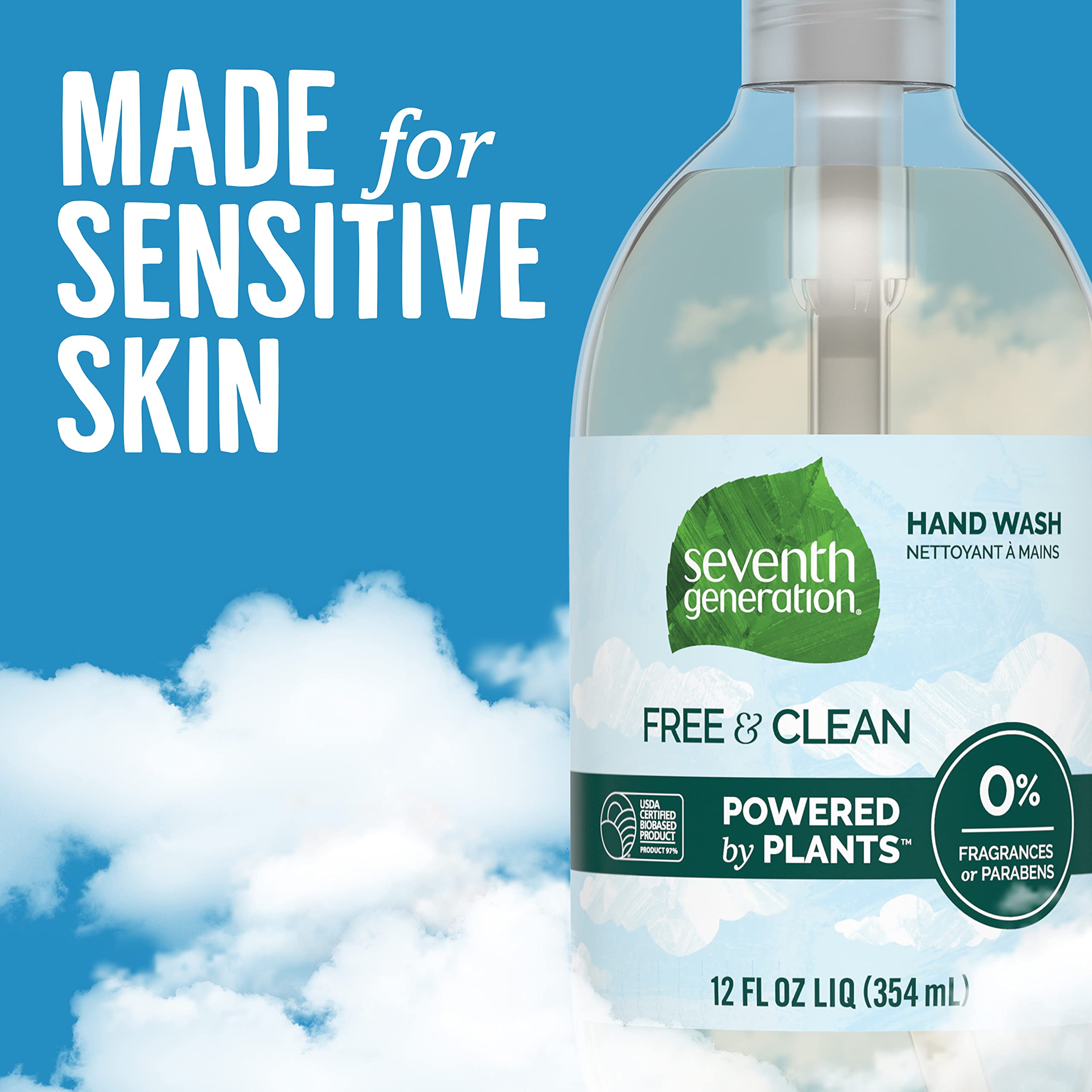 Eco-friendly pack of eight Seventh Generation hand soaps showcased for sustainable value