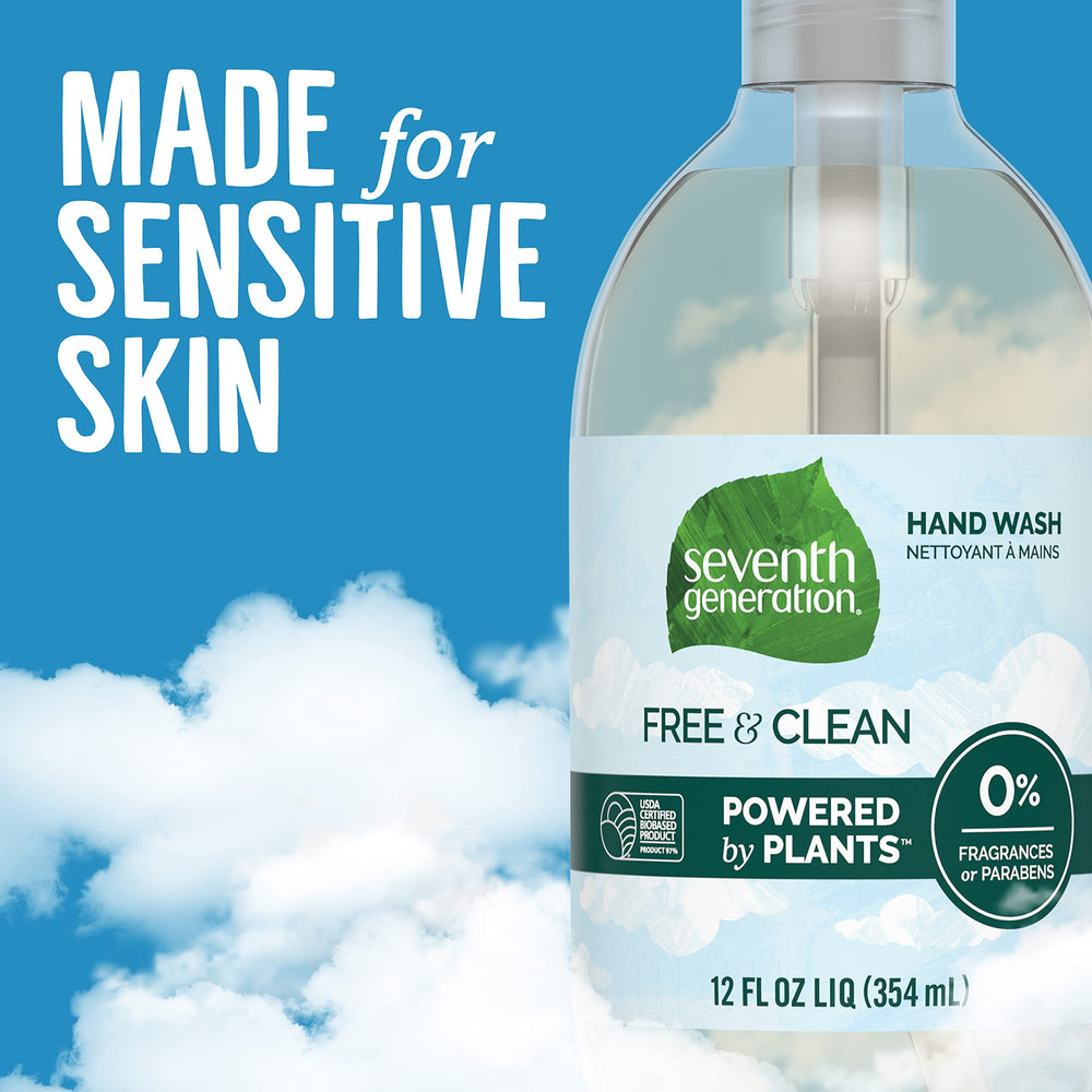 Eco-friendly pack of eight Seventh Generation hand soaps showcased for sustainable value
