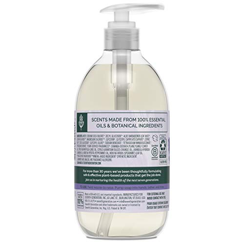Seventh Generation Lavender Flower & Mint hand soap pump for easy daily dispensing