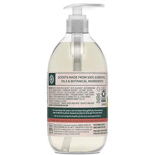 Seventh Generation hand soap pump action showing easy dispensing.