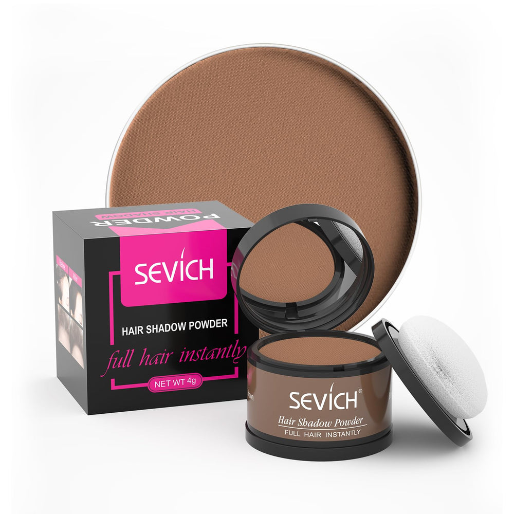 SEVICH Instantly Hairline Shadow compact mirror showing quick, natural coverage for thinning areas