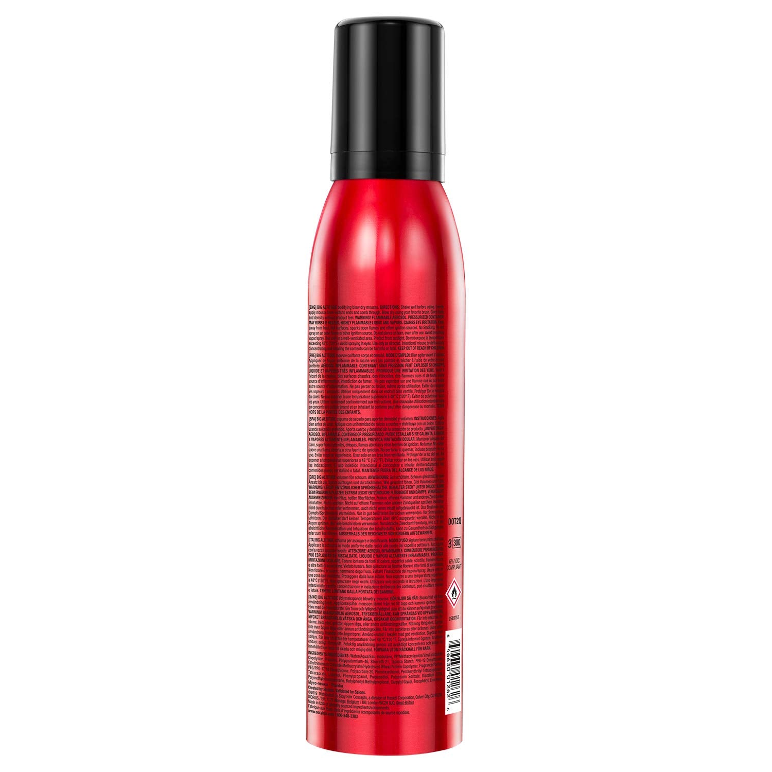 Dispensing mousse foam shows lightweight texture for full body
