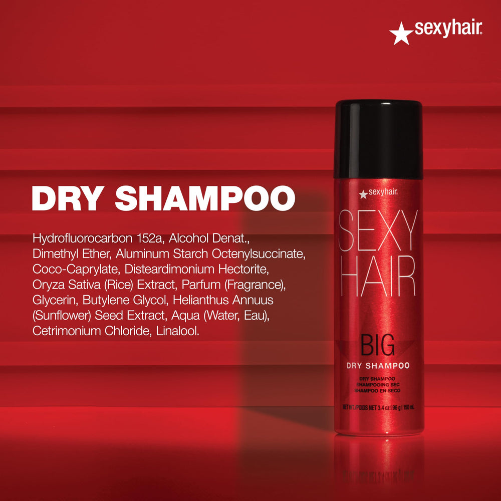 SexyHair Big Dry Shampoo acabado transparente sin residuo visible
