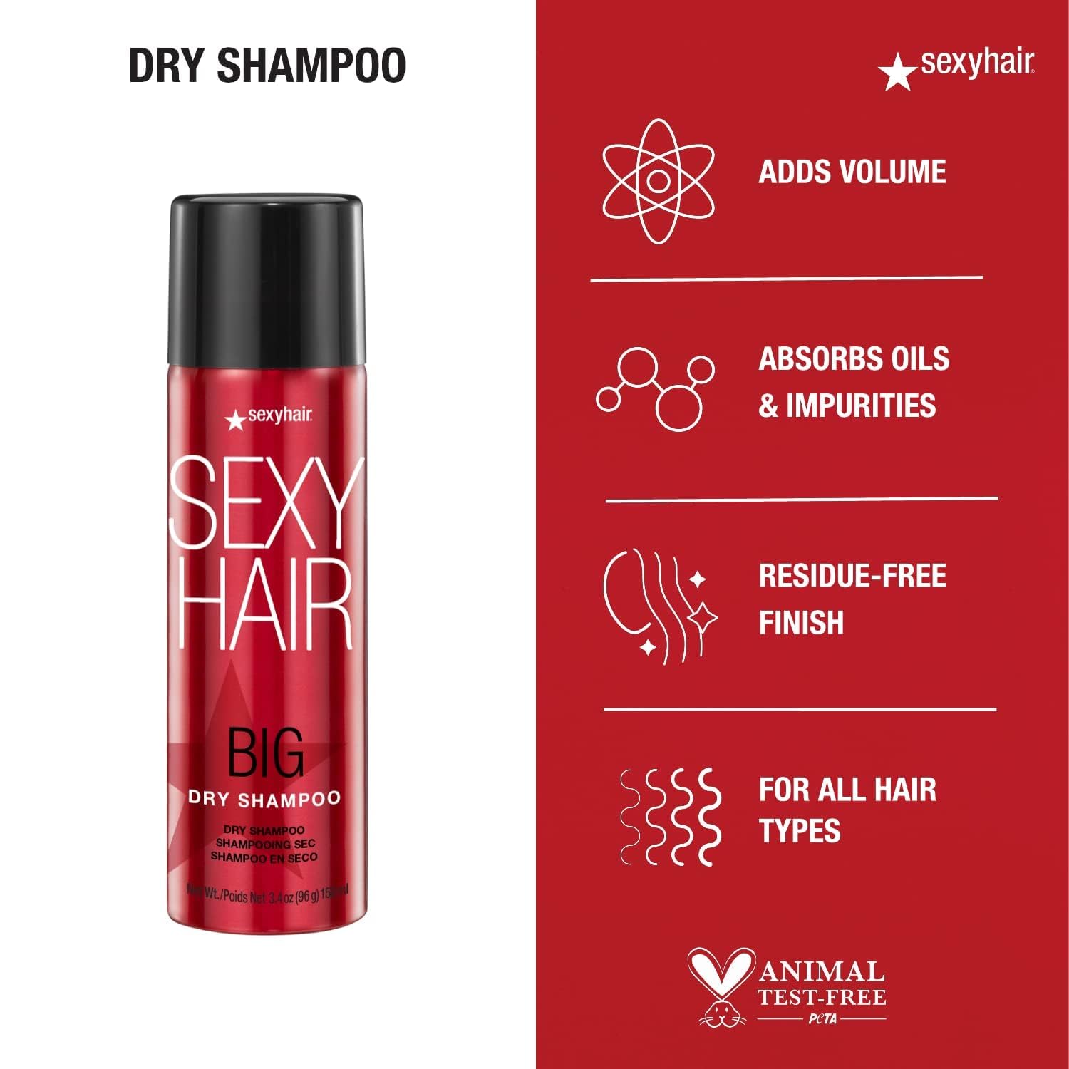 SexyHair Big Dry Shampoo ofrece frescura de hasta 72 horas