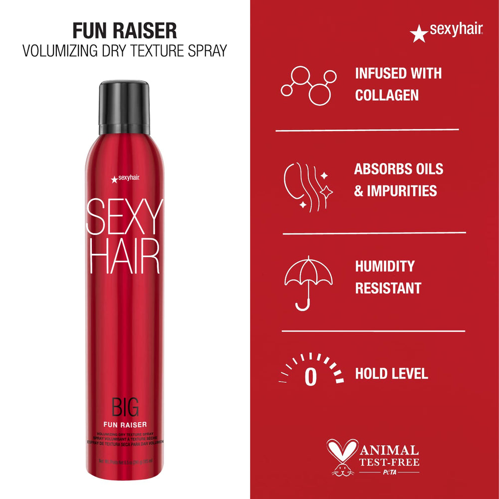 SexyHair Big Fun Raiser Textura: detalle de aplicación con baja fijación