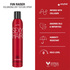 SexyHair Big Fun Raiser Textura: detalle de aplicación con baja fijación